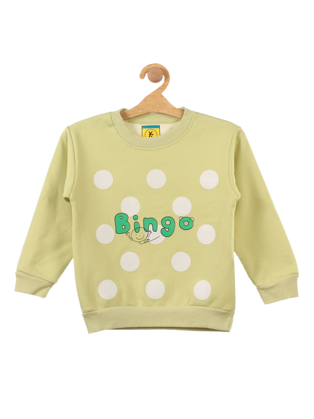 

Lil Lollipop Unisex Kids Green Bingo Printed Fleece Sweatshirt