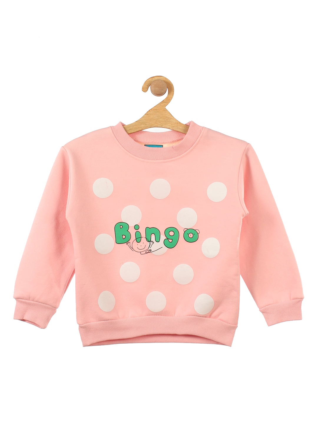 

Lil Lollipop Kids Pink & Green Typography Printed Pure Cotton Sweatshirt