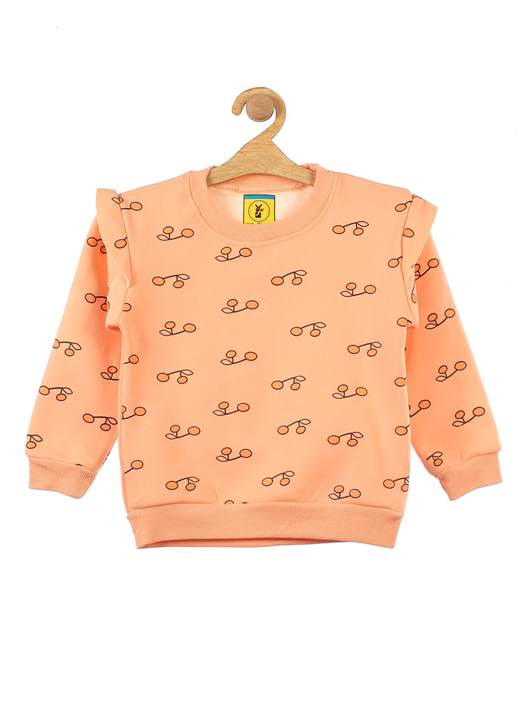 

Lil Lollipop Girls Orange Strawberry Printed Fleece Sweatshirt