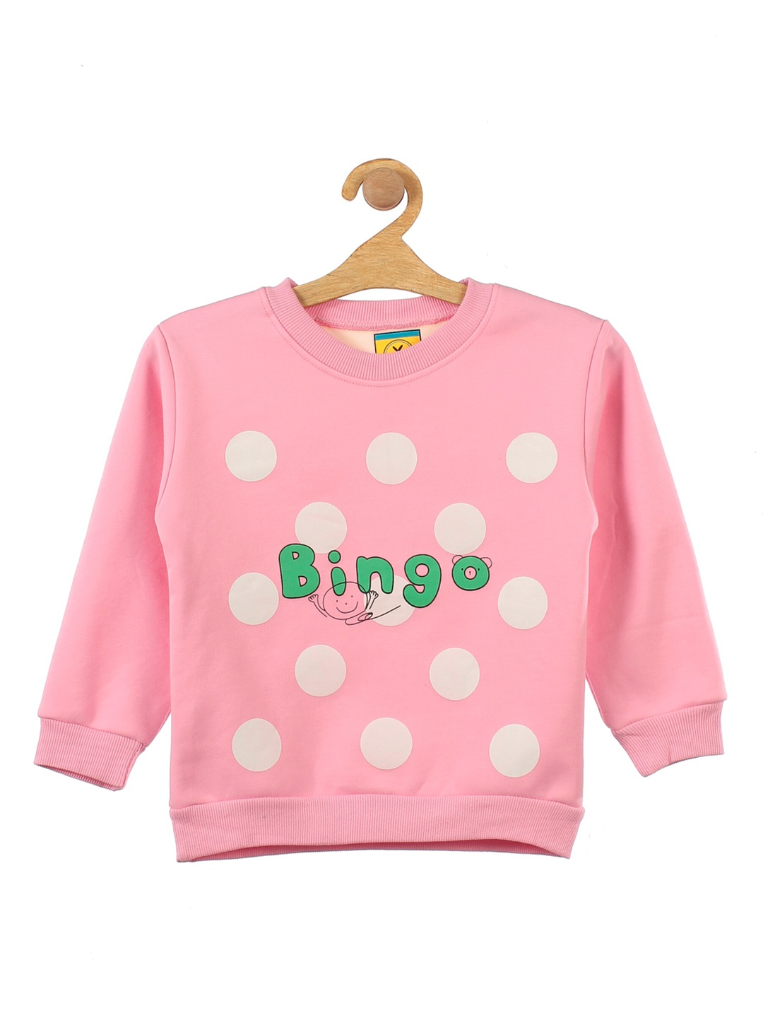 

Lil Lollipop Unisex Kids Pink Bingo Printed Fleece Sweatshirt