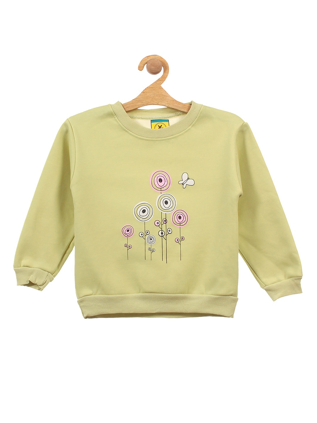 

Lil Lollipop Girls Green Printed Fleece Sweatshirt