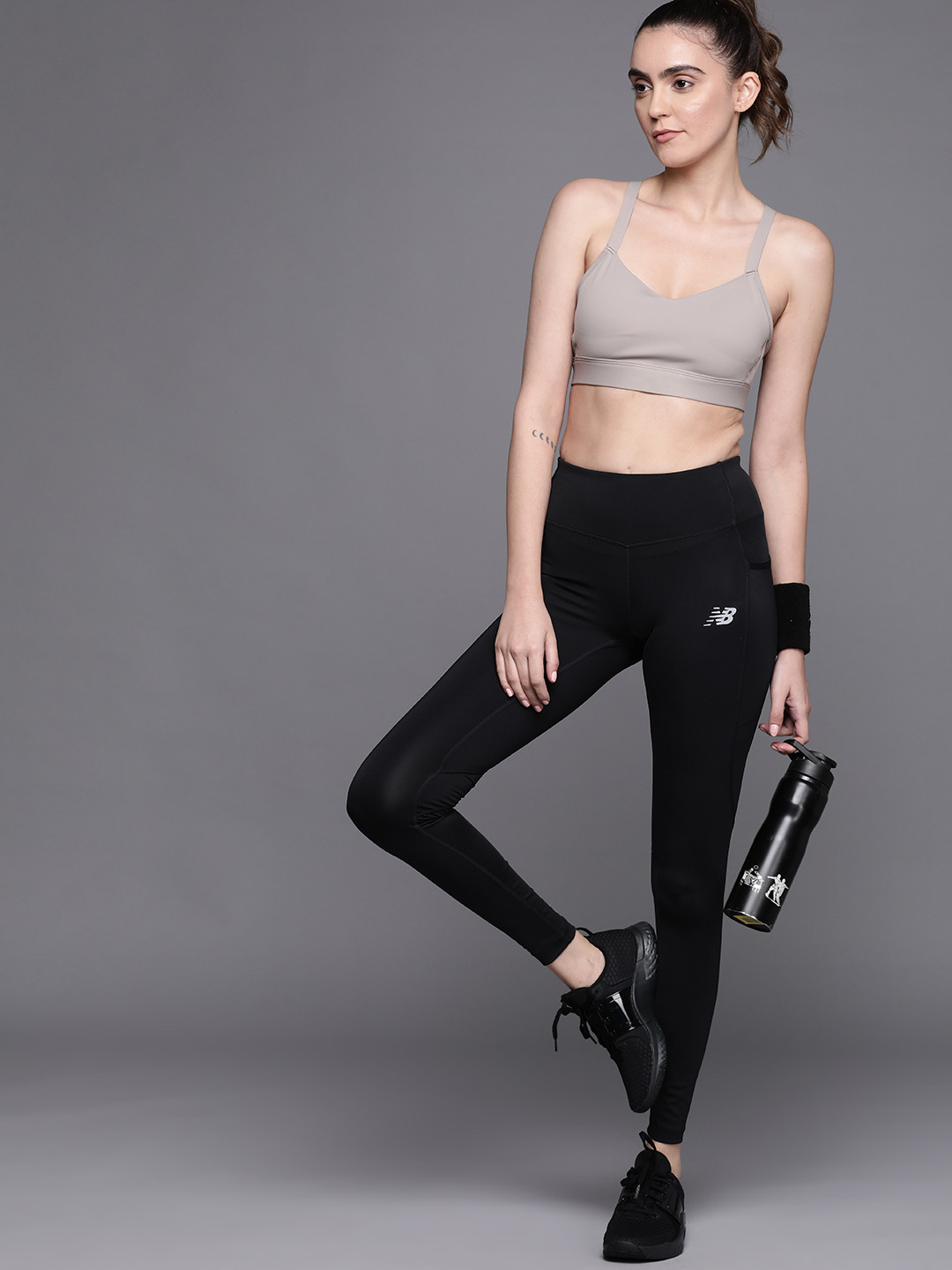 

New Balance Women Rapid-Dry Fitted Running Tights, Black