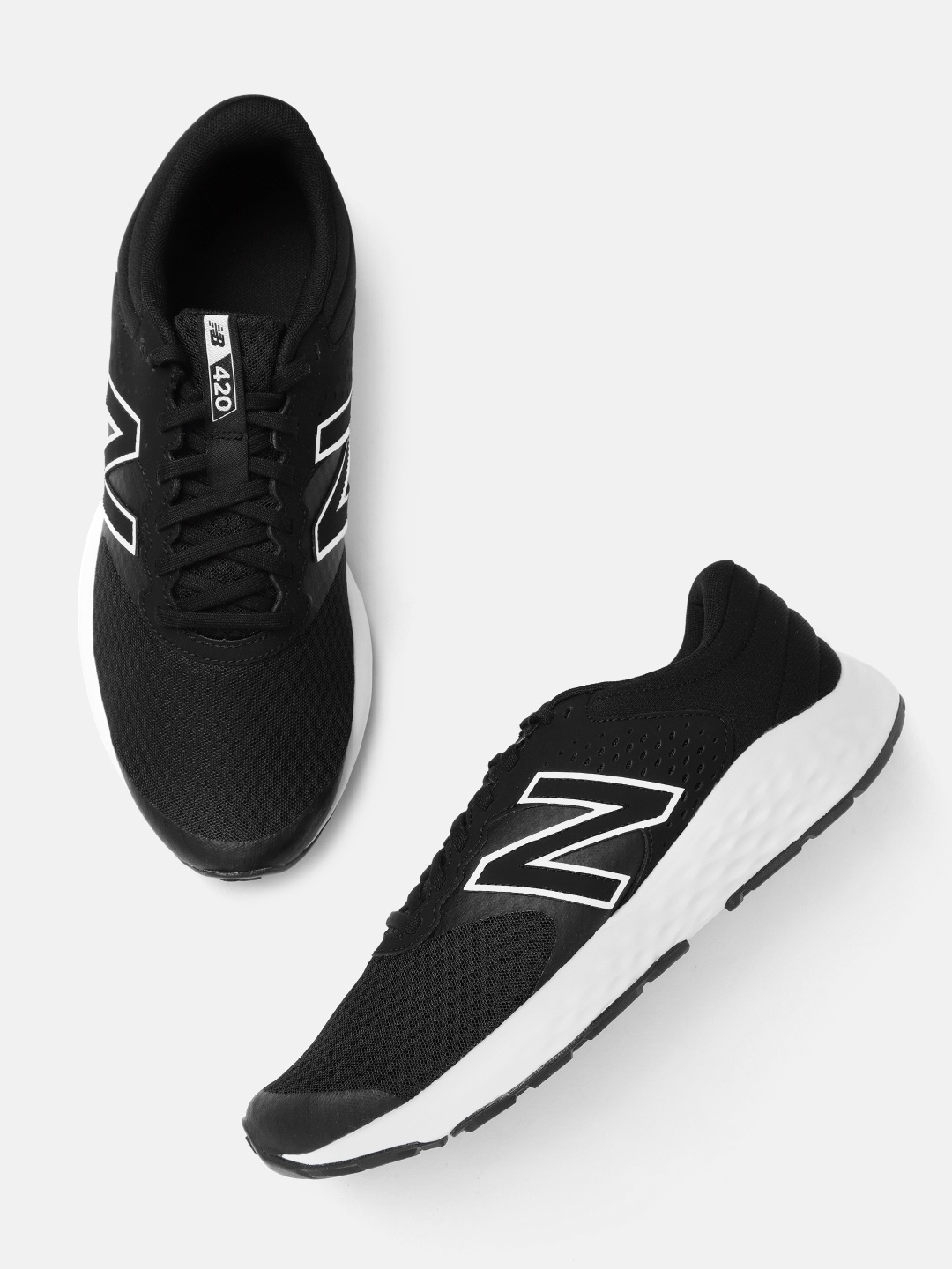 

New Balance Men Black 420 Woven Design Running Shoes