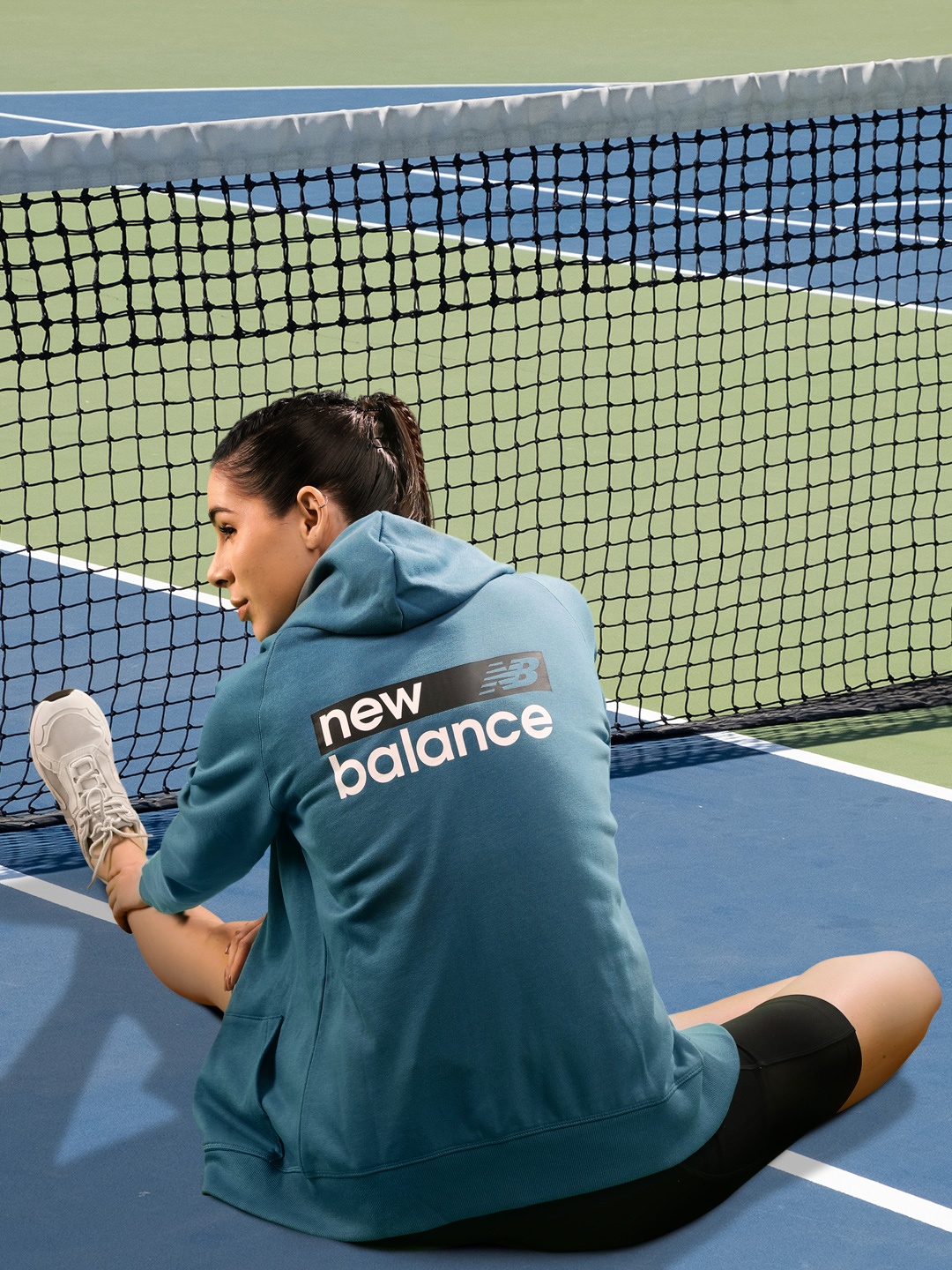New Balance Women Teal Brand Logo Sporty Jacket