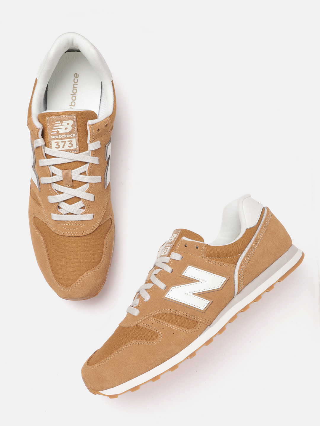 

New Balance Men Tan Brown Solid Sneakers