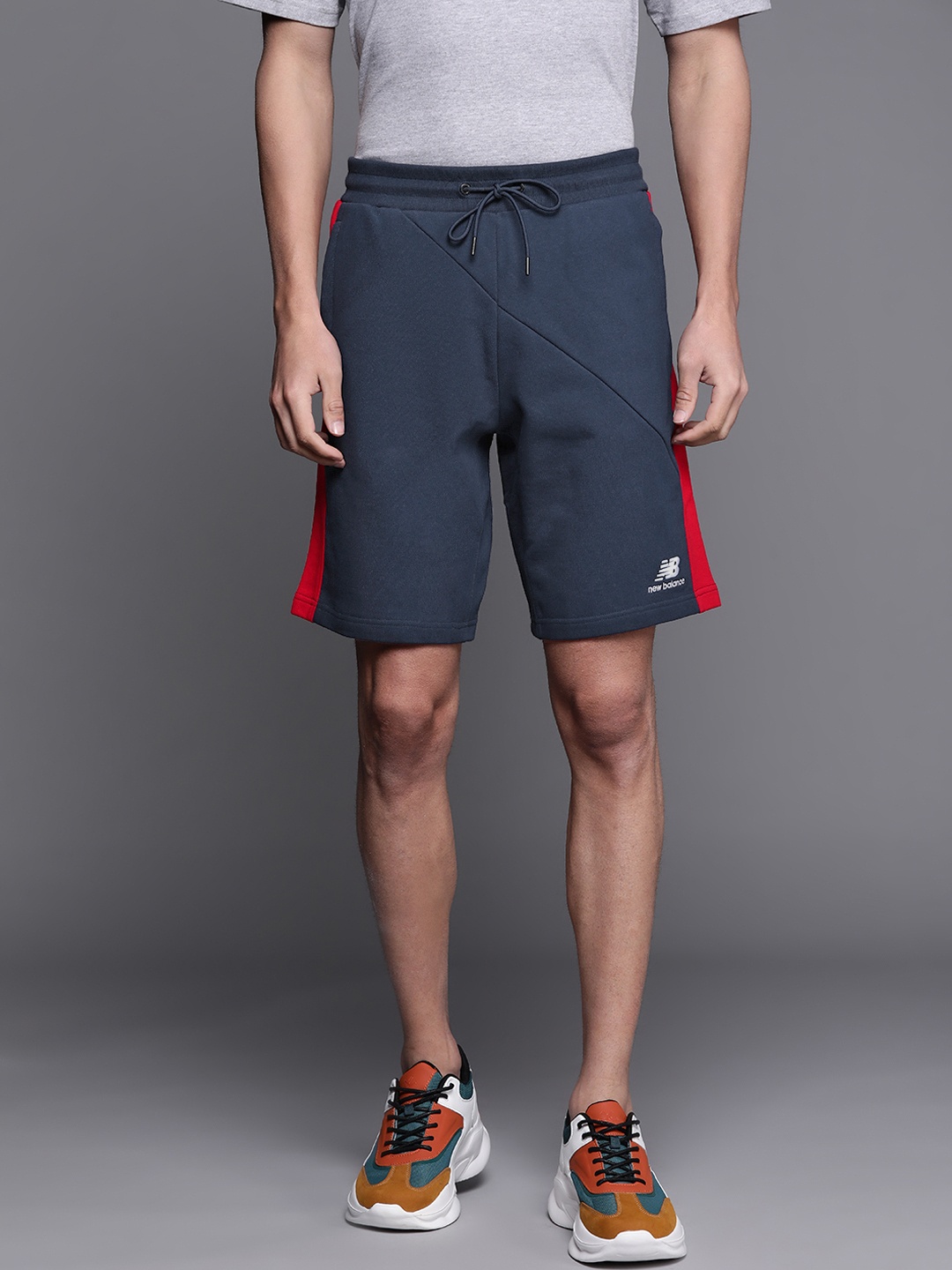 

New Balance Men Navy Blue High-Rise Sports Shorts