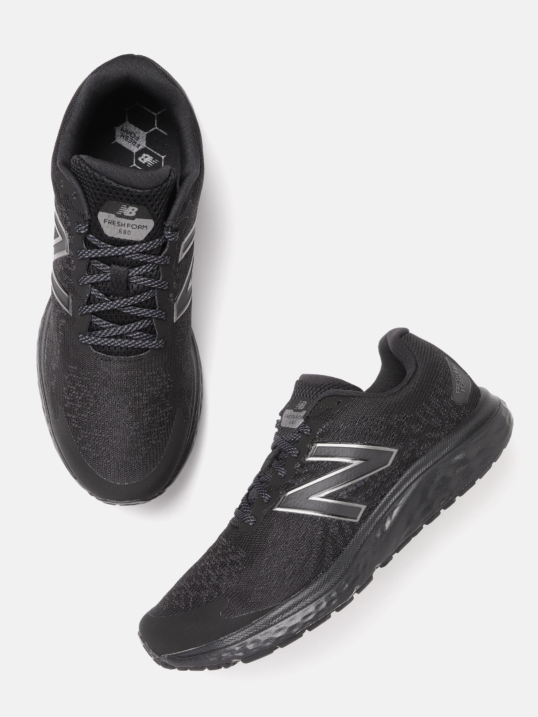

New Balance Men Black Mesh Fresh Foam Running Shoes