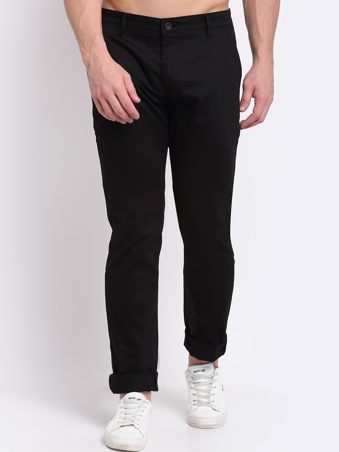 

Cantabil Men Black Chinos Trousers