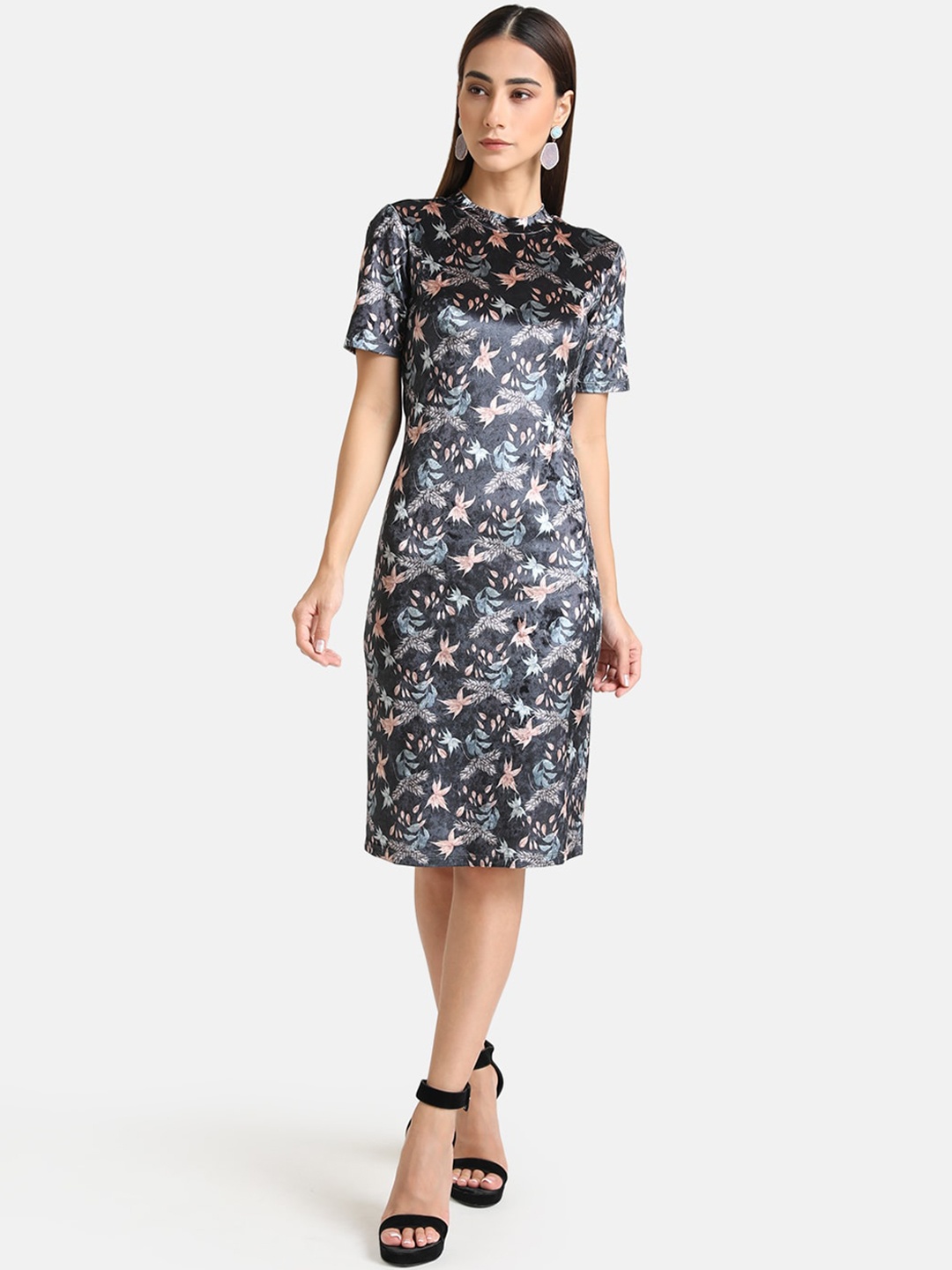 

Kazo Black Floral Bodycon Dress