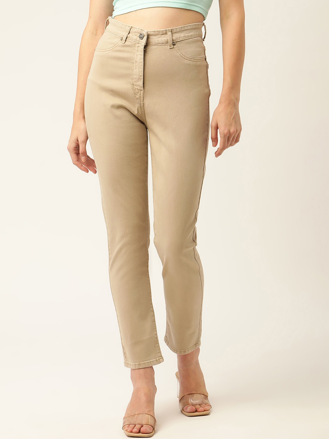 

ELLE Women Beige Jeans