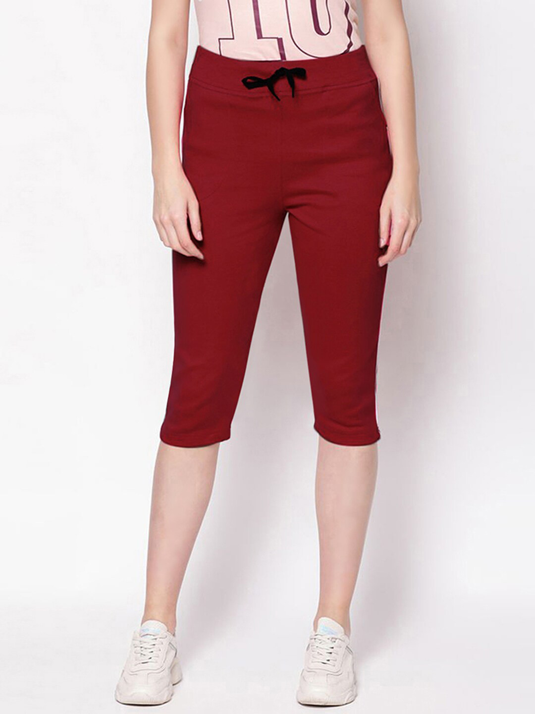 

V2 Value & Variety Women Red & Black Capris