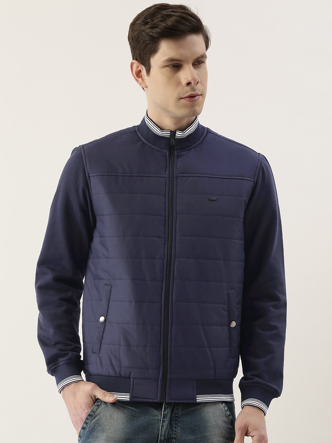 

Peter England Men Navy Blue Padded Jacket