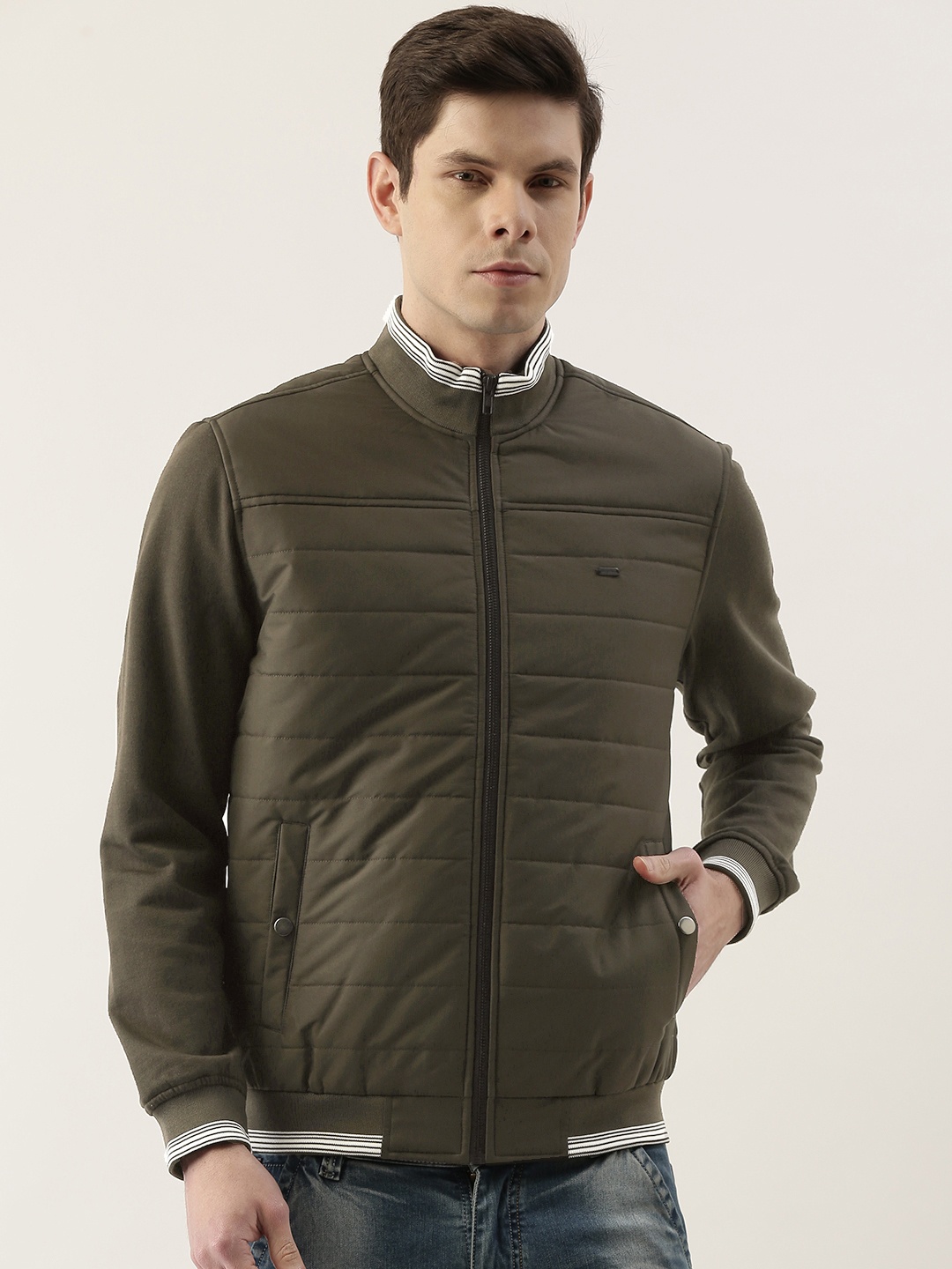 

Peter England Men Charcoal Padded Jacket