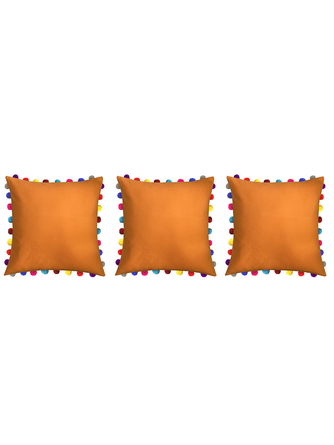 

Lushomes Orange & Blue 3 Pieces Square Cushion Covers