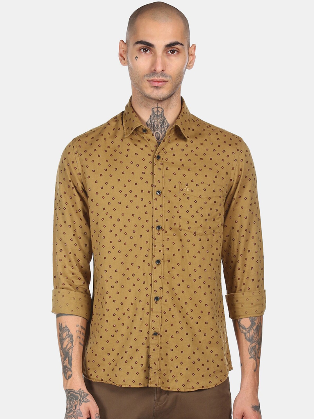 

Arrow Sport Men Brown Opaque Printed Casual Shirt