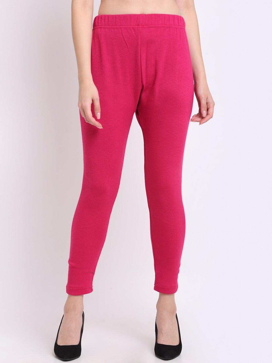 

TAG 7 Women Pink Woolen Ankle-Length Leggings