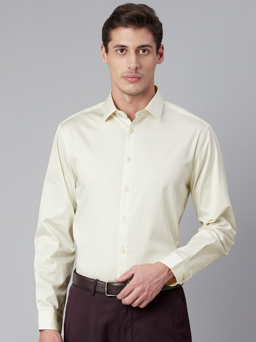 

Marks & Spencer Men Yellow Formal Shirt