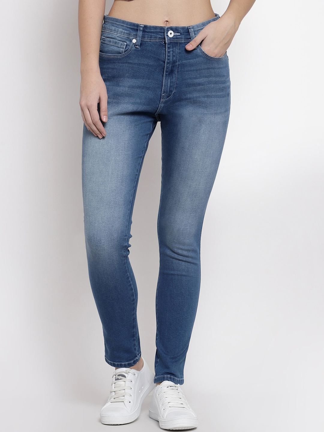 

Pepe Jeans Women Blue High-Rise Light Fade Jeans