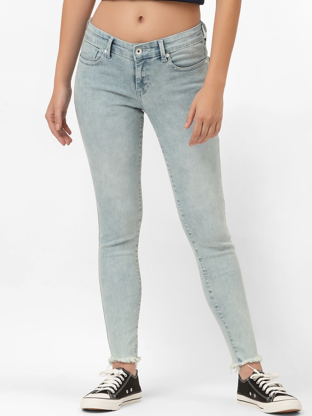 

Pepe Jeans Women Blue Skinny Fit Heavy Fade Jeans