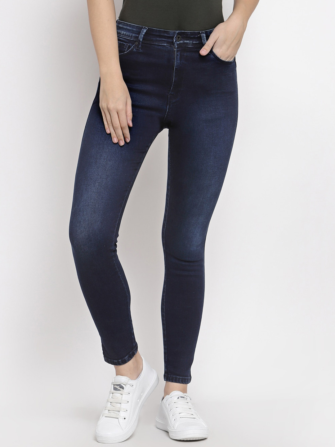 

Pepe Jeans Women Blue High-Rise Light Fade Jeans