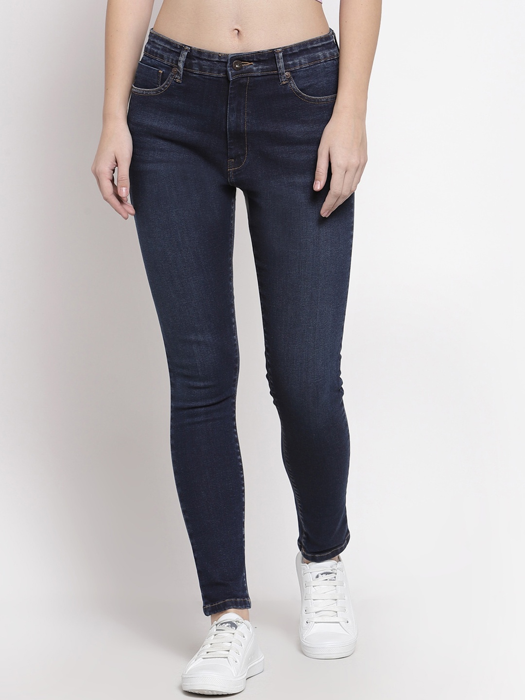 

Pepe Jeans Women Blue Skinny Fit High-Rise Jeans
