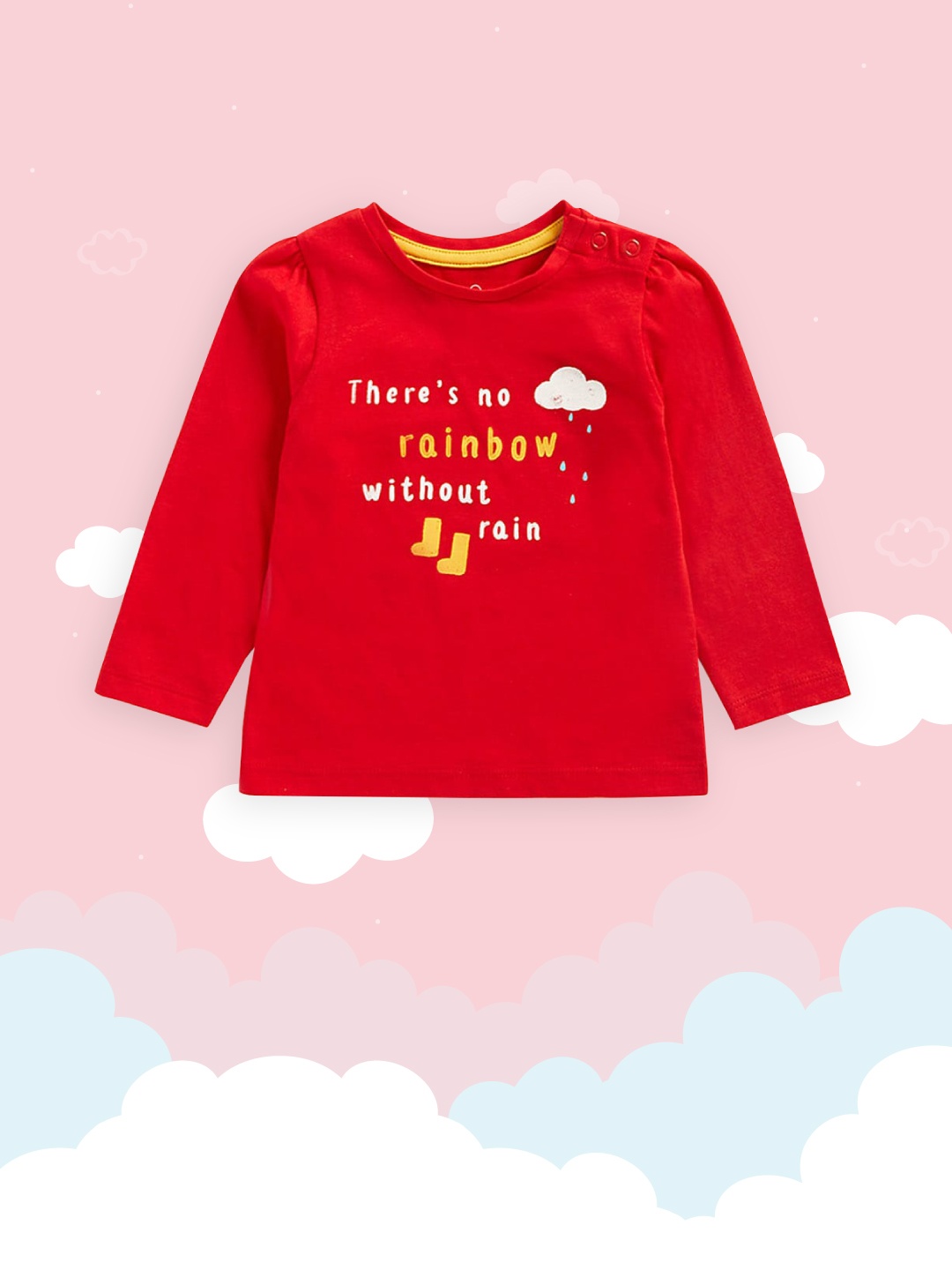 

mothercare Red Printed Cotton Top