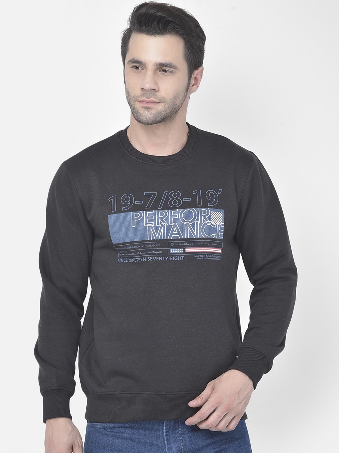 

COBB Men Black Printed Sweatshirt