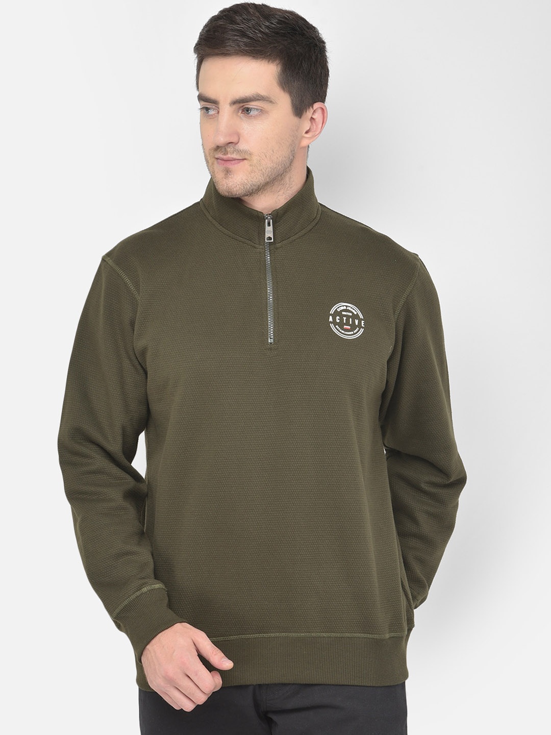 

COBB Men Olive Green Sweatshirt