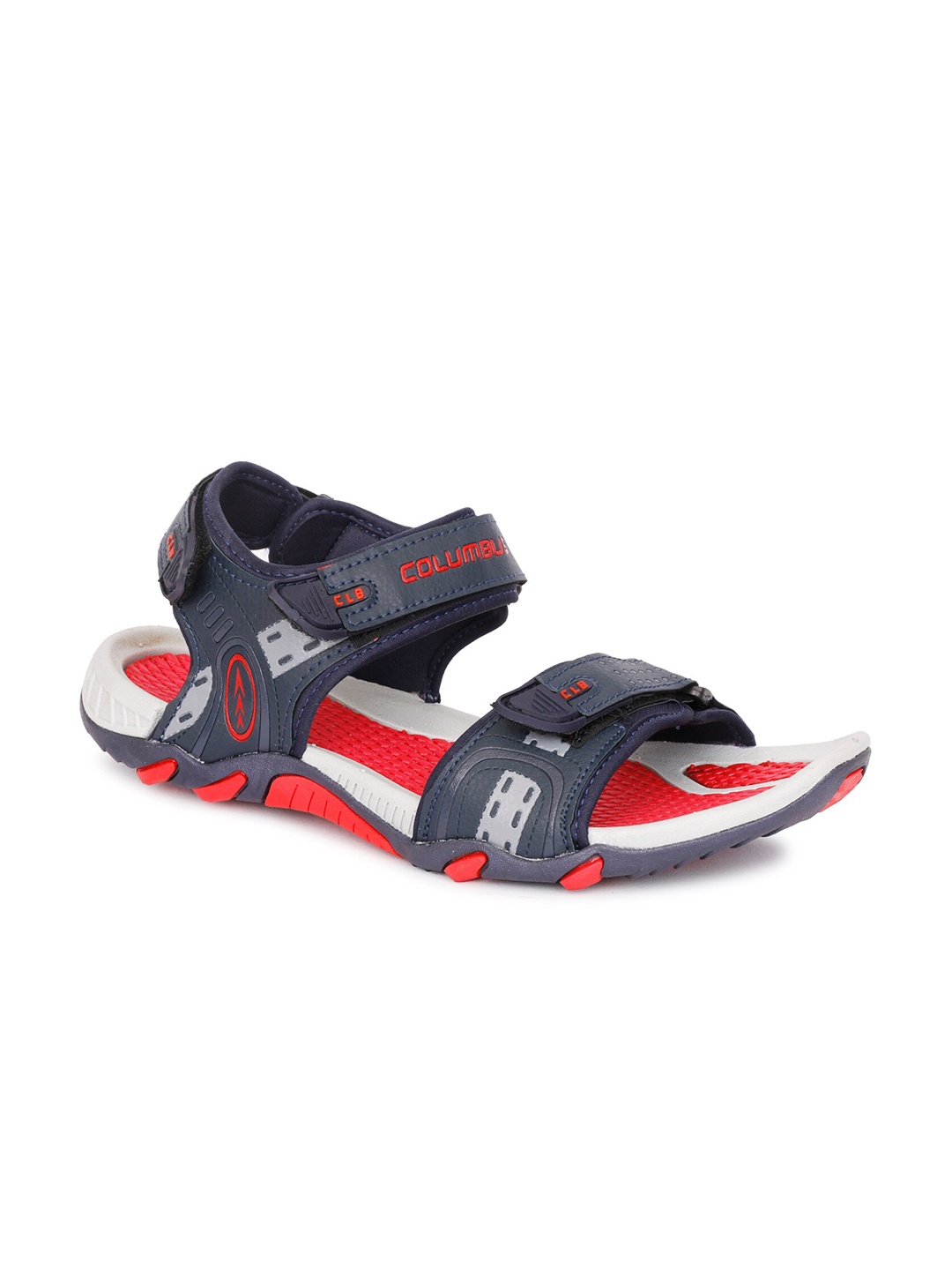 

Columbus Men Navy Blue & Red Comfort Sandals