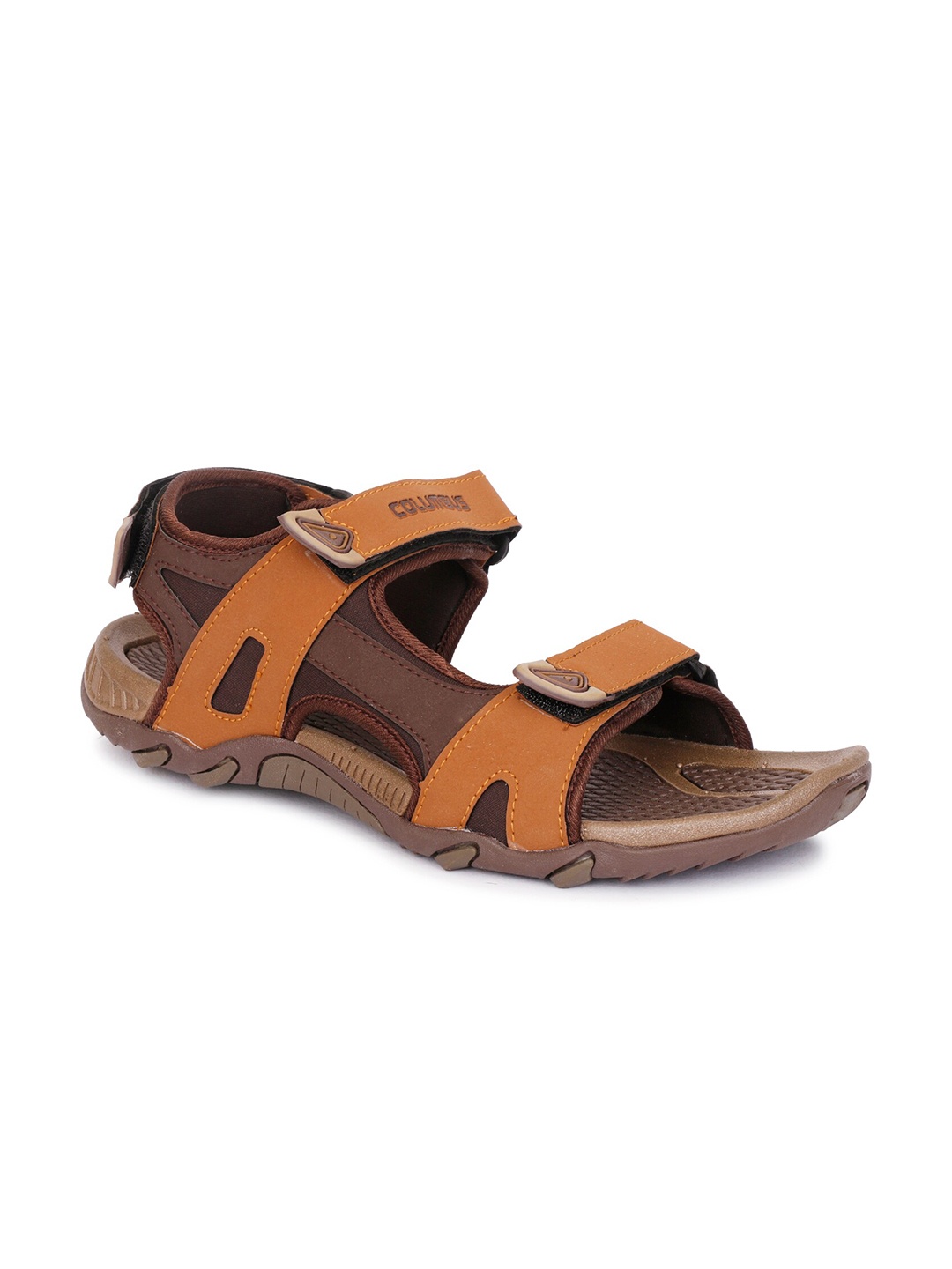

Columbus Men Brown Colourblocked Sandals