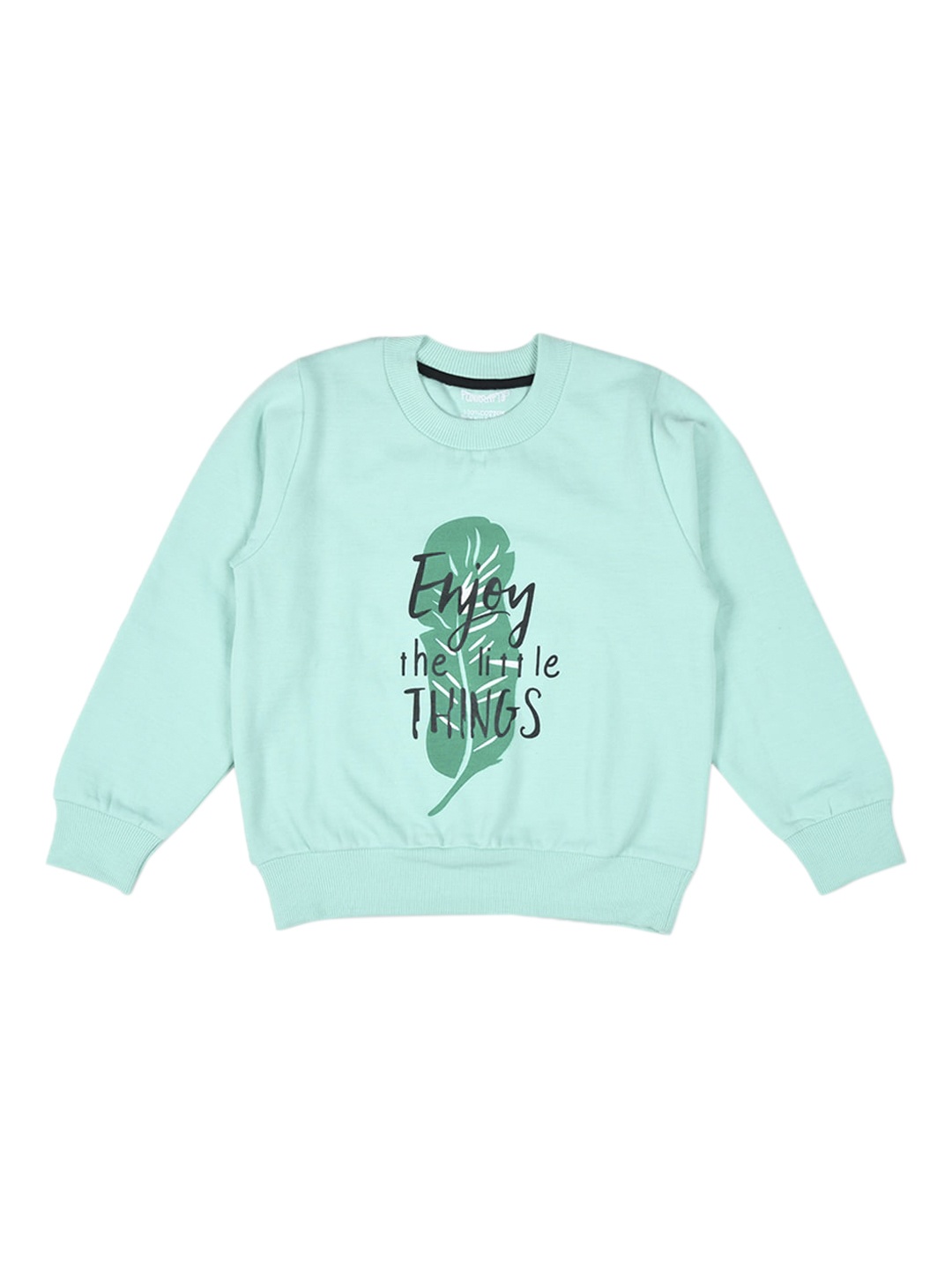 

FUNKRAFTS Unisex Kids Green Printed Fleece Sweatshirt