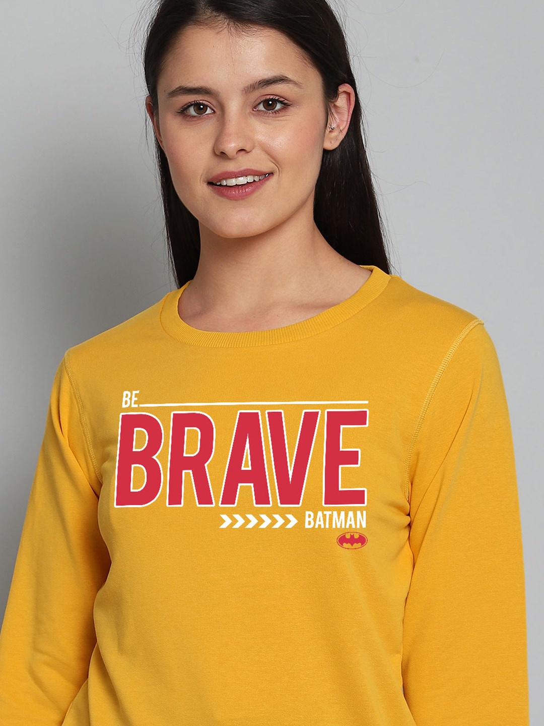 

Free Authority Women Yellow Batman Printed Sweatshirt