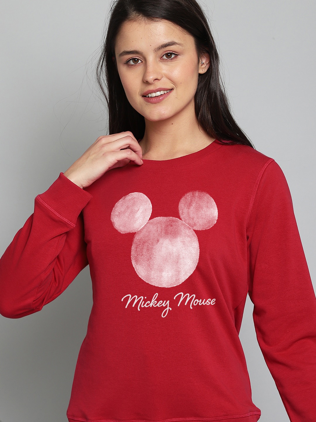 

Free Authority Mickey & Friends Women Red Printed Sweatshirt