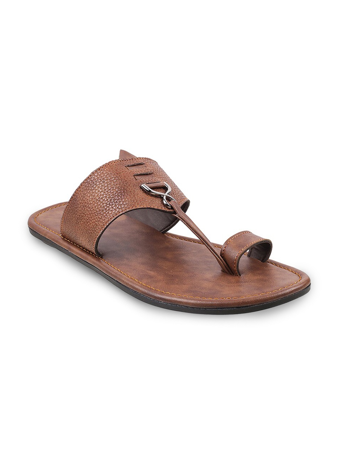 

Metro Men Tan Leather Comfort Sandals