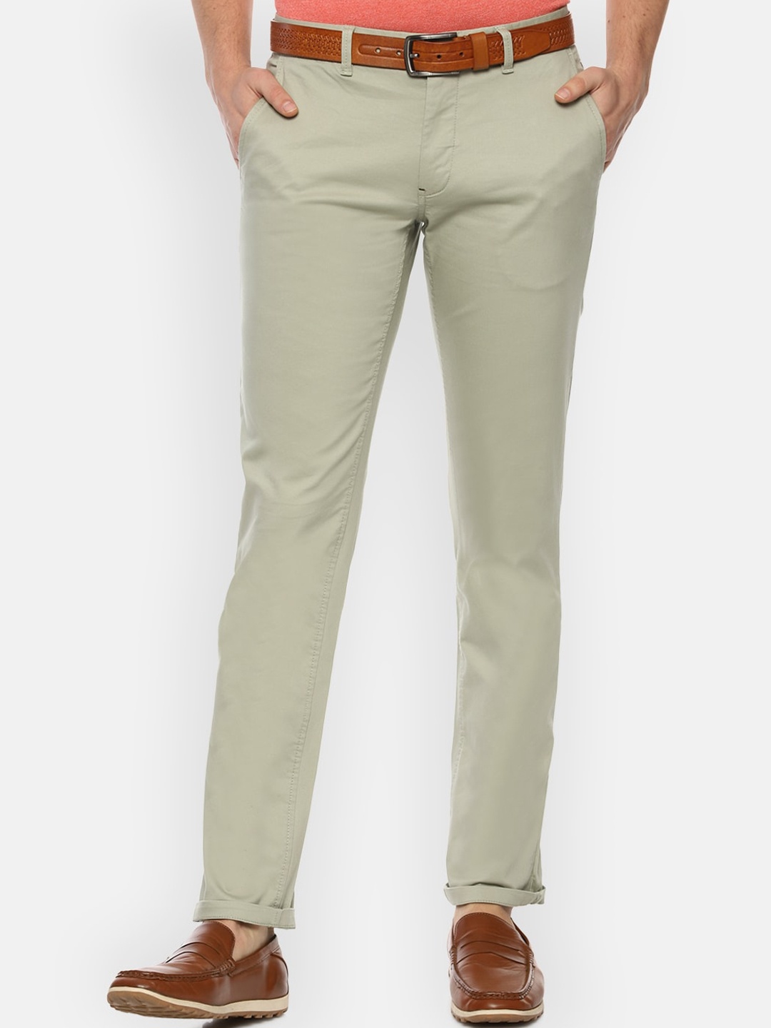 

Louis Philippe Sport Men Olive Green Slim Fit Formal Trousers