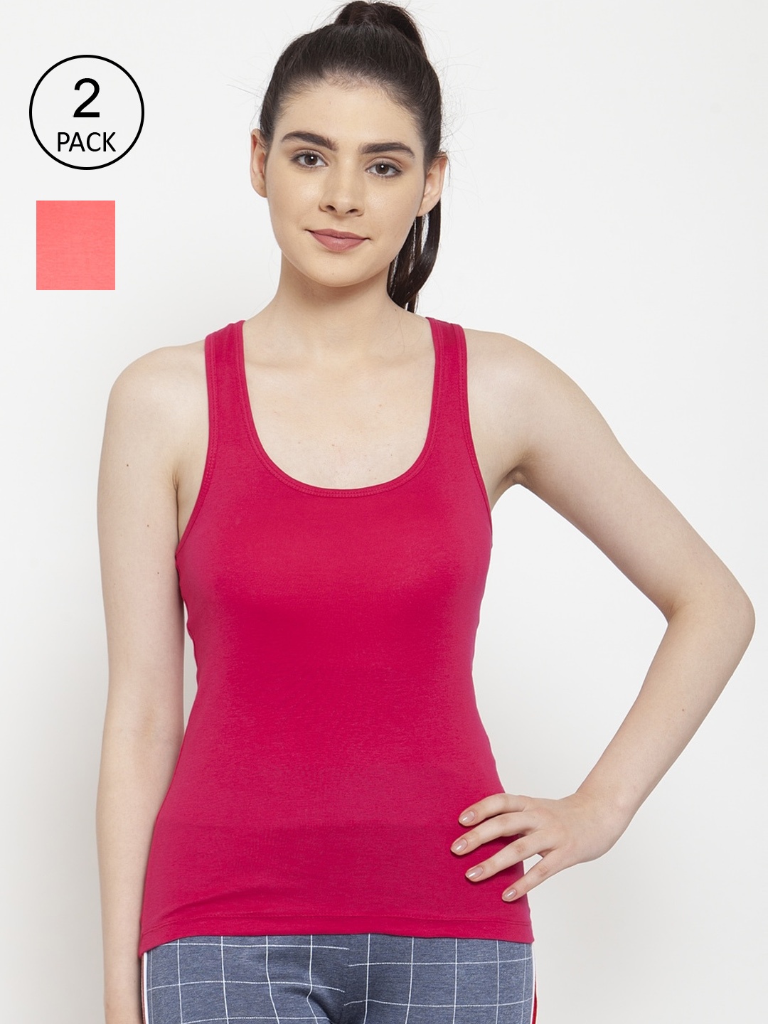 

Friskers Pack of 2 Tank Tops, Pink
