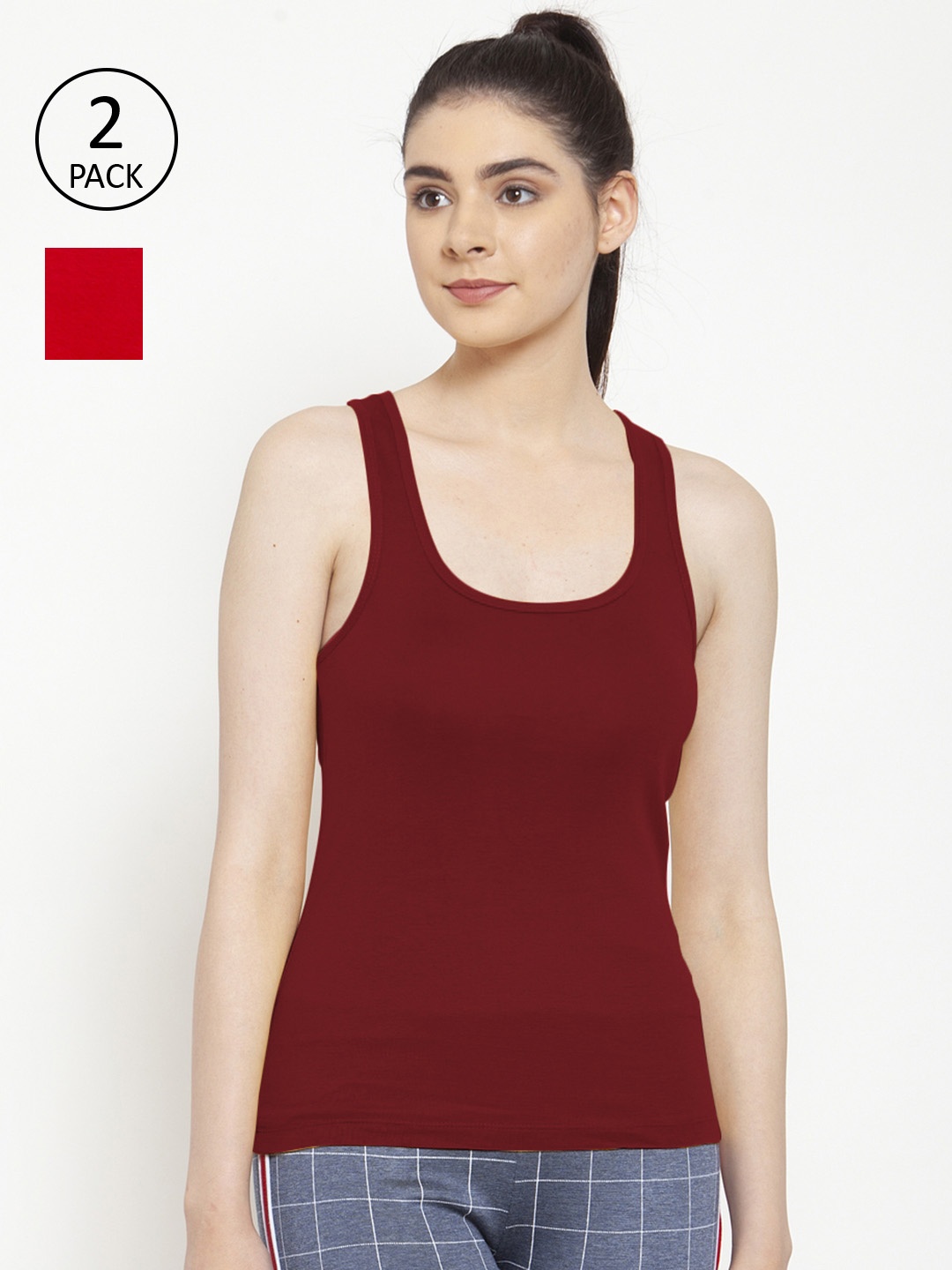 

Friskers Pack of 2 Tank Tops, Red