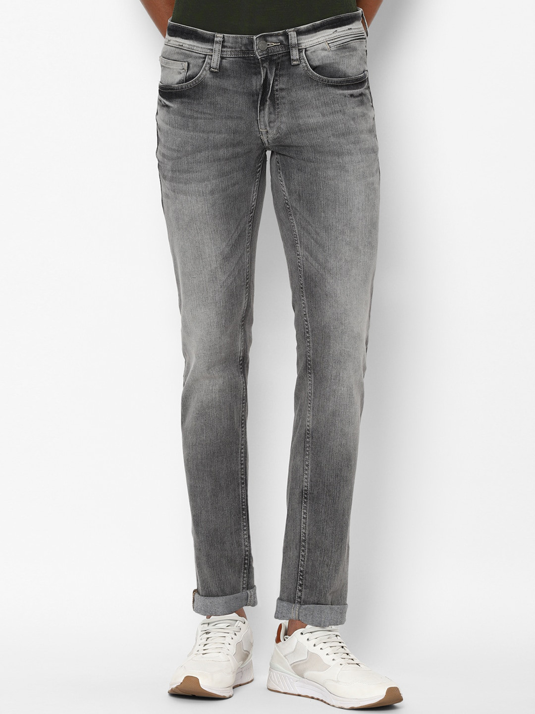 

Allen Solly Men Grey Skinny Fit Heavy Fade Jeans
