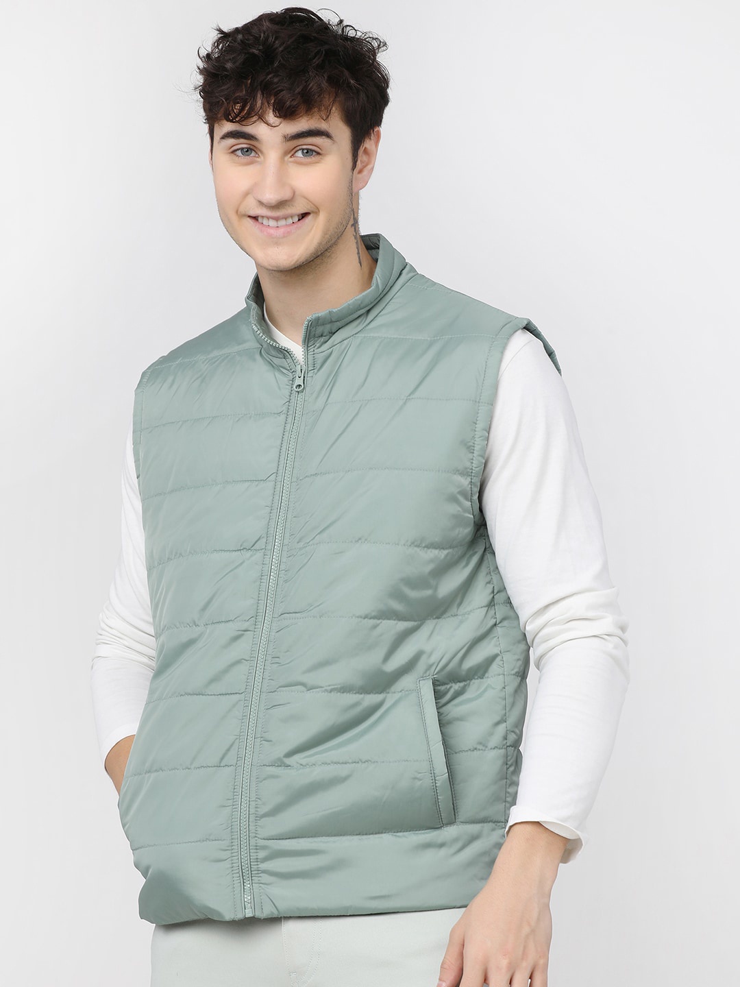 

HIGHLANDER Men Green Puffer Jacket