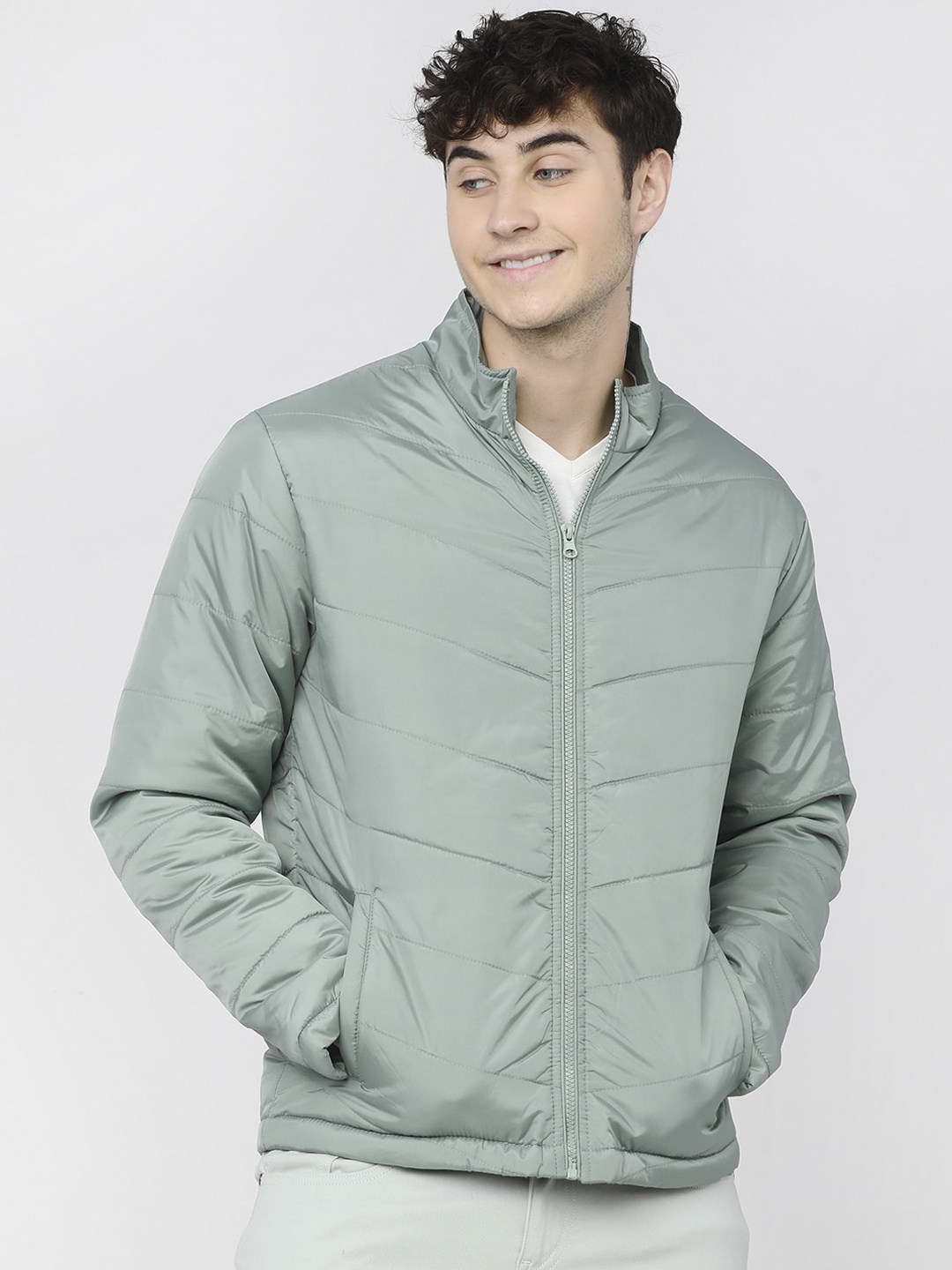 

HIGHLANDER Men Green Puffer Jacket