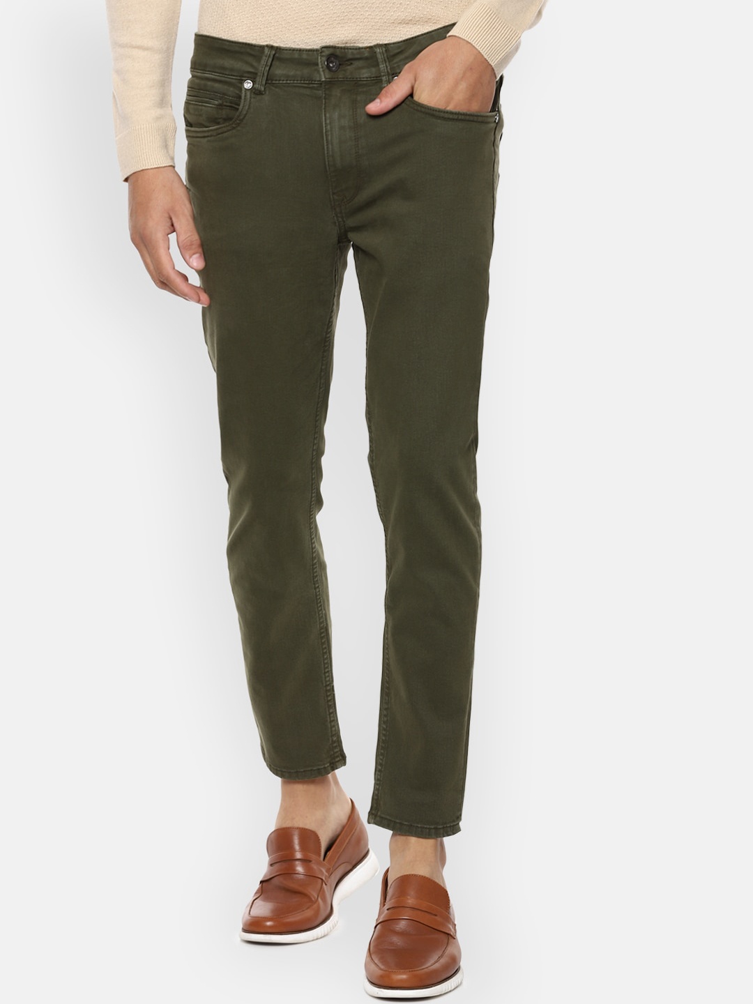 

Louis Philippe Jeans Men Olive Green Jeans