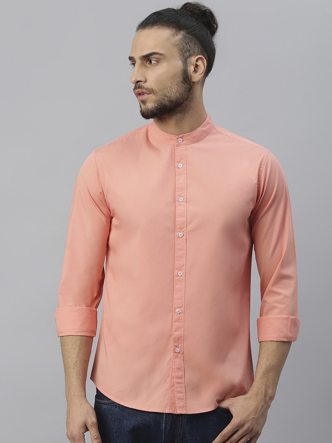 

Dennis Lingo Men Coral Comfort Slim Fit Opaque Casual Shirt