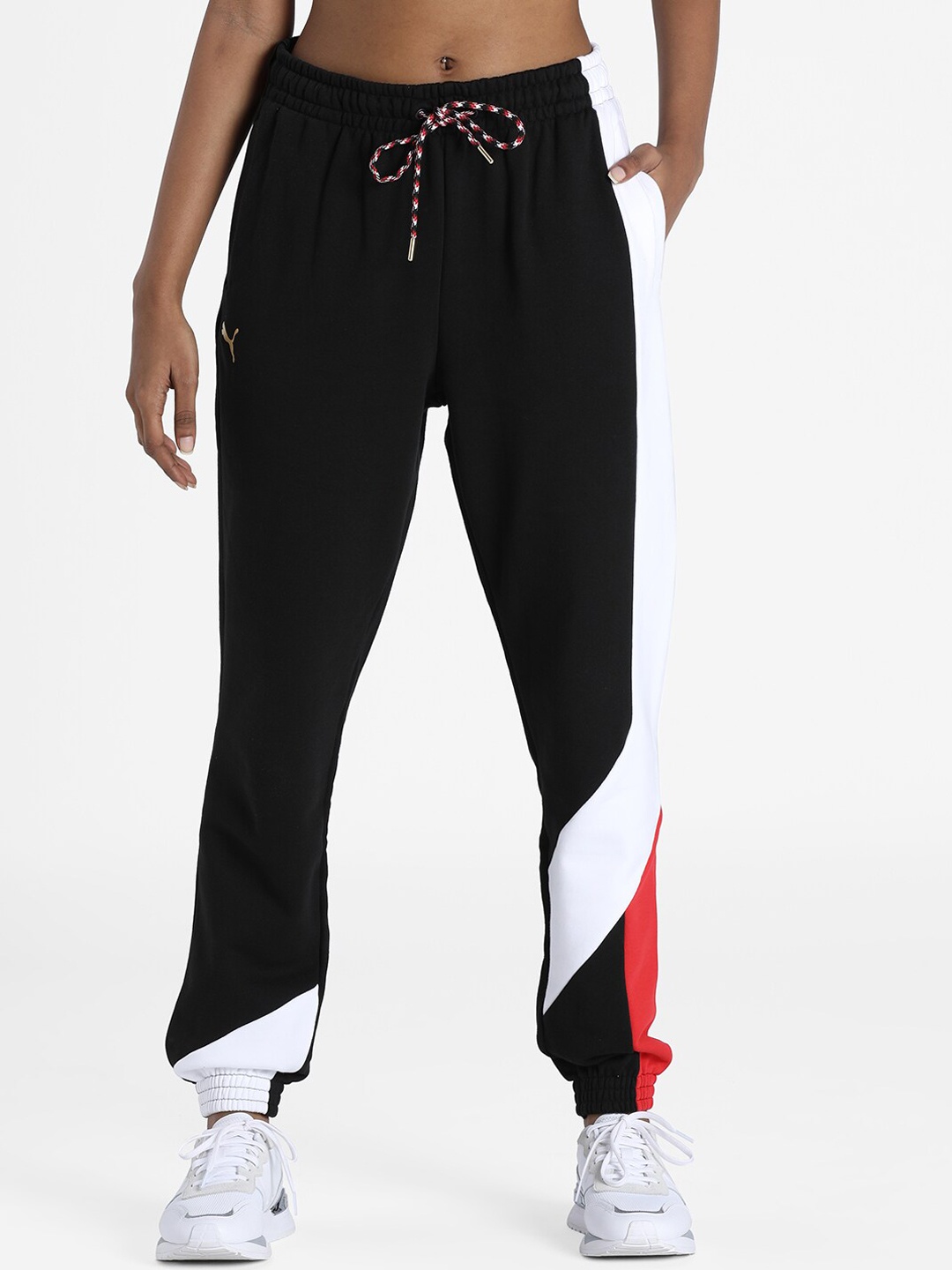 

Puma Women Black Colourblocked Sport Track Pants