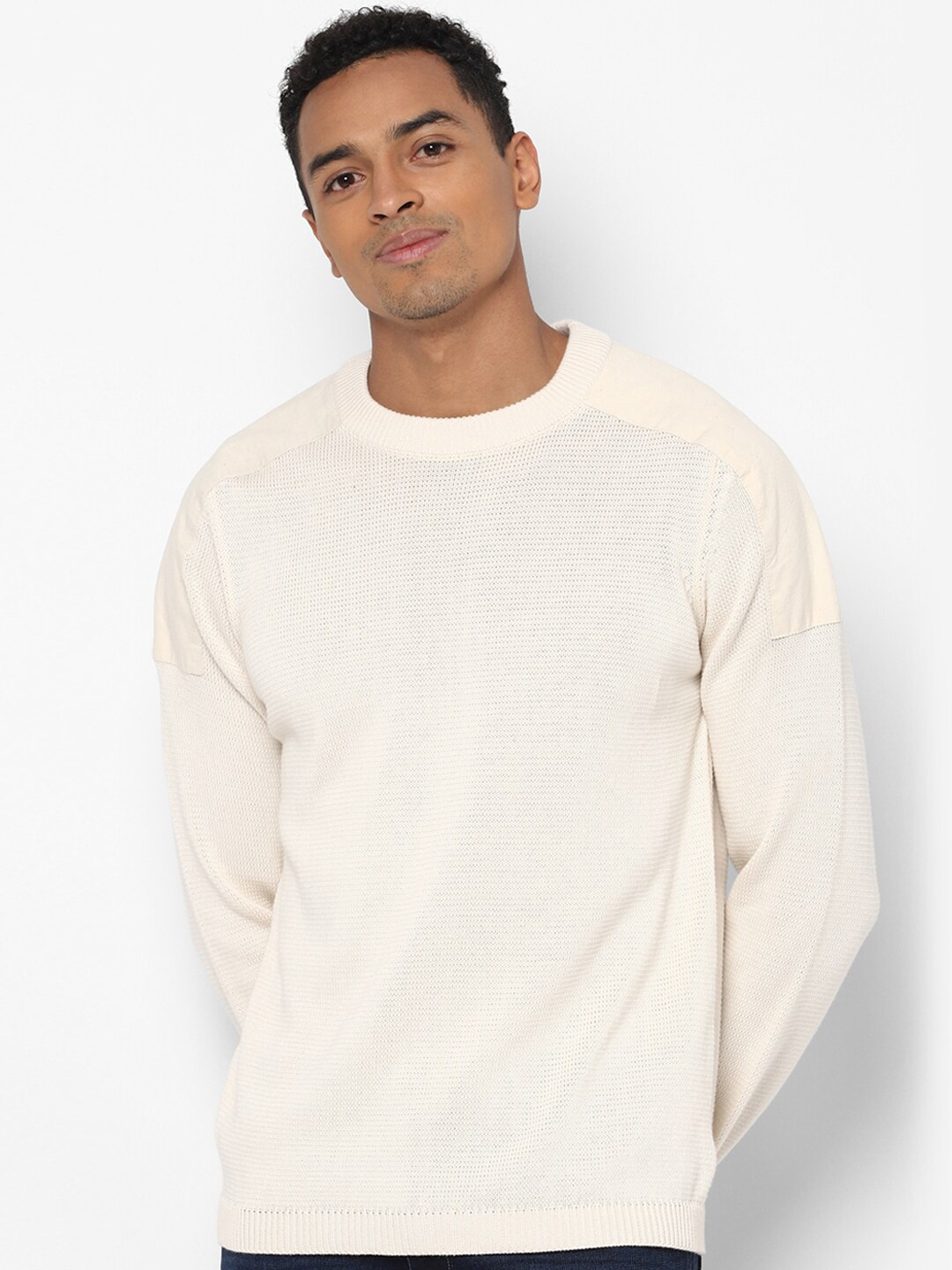 

Allen Solly Sport Men Cream-Coloured Pullover