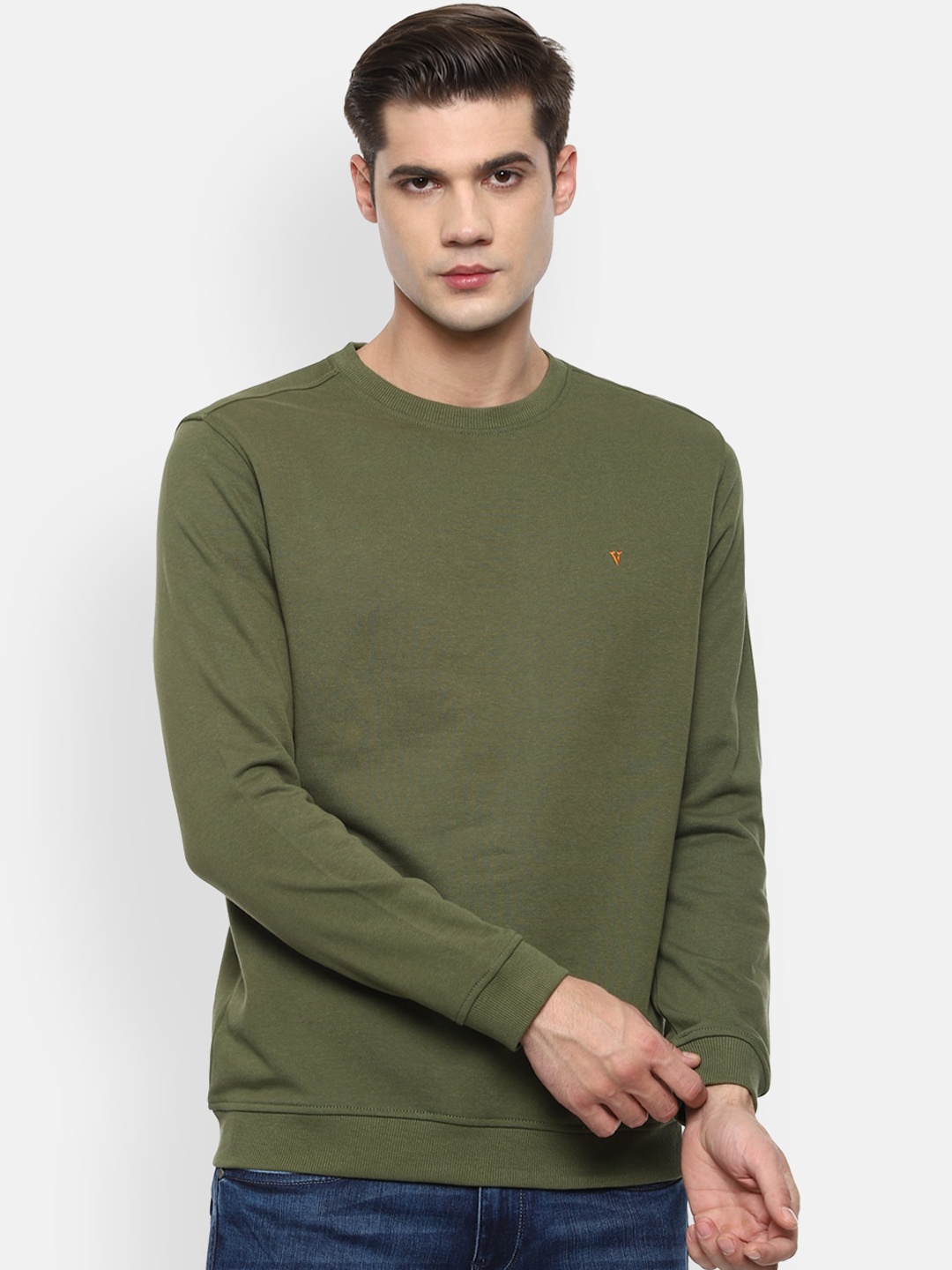 

Van Heusen Sport Men Olive Green Sweatshirt