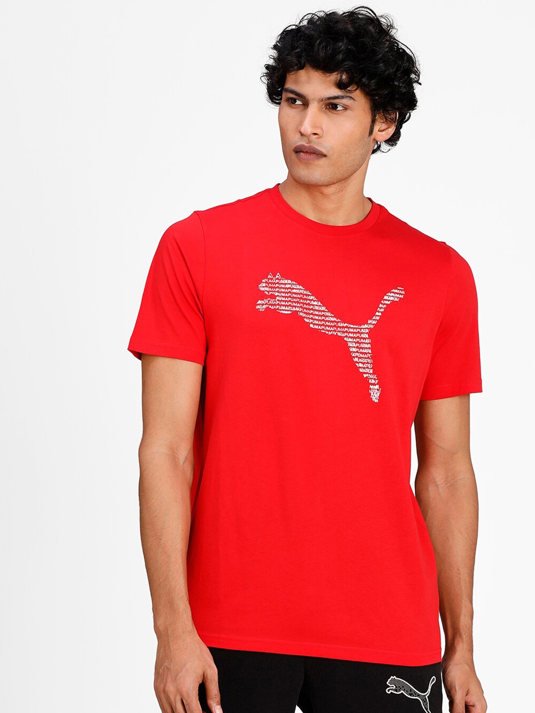 

Puma Men Red & White Printed T-shirt