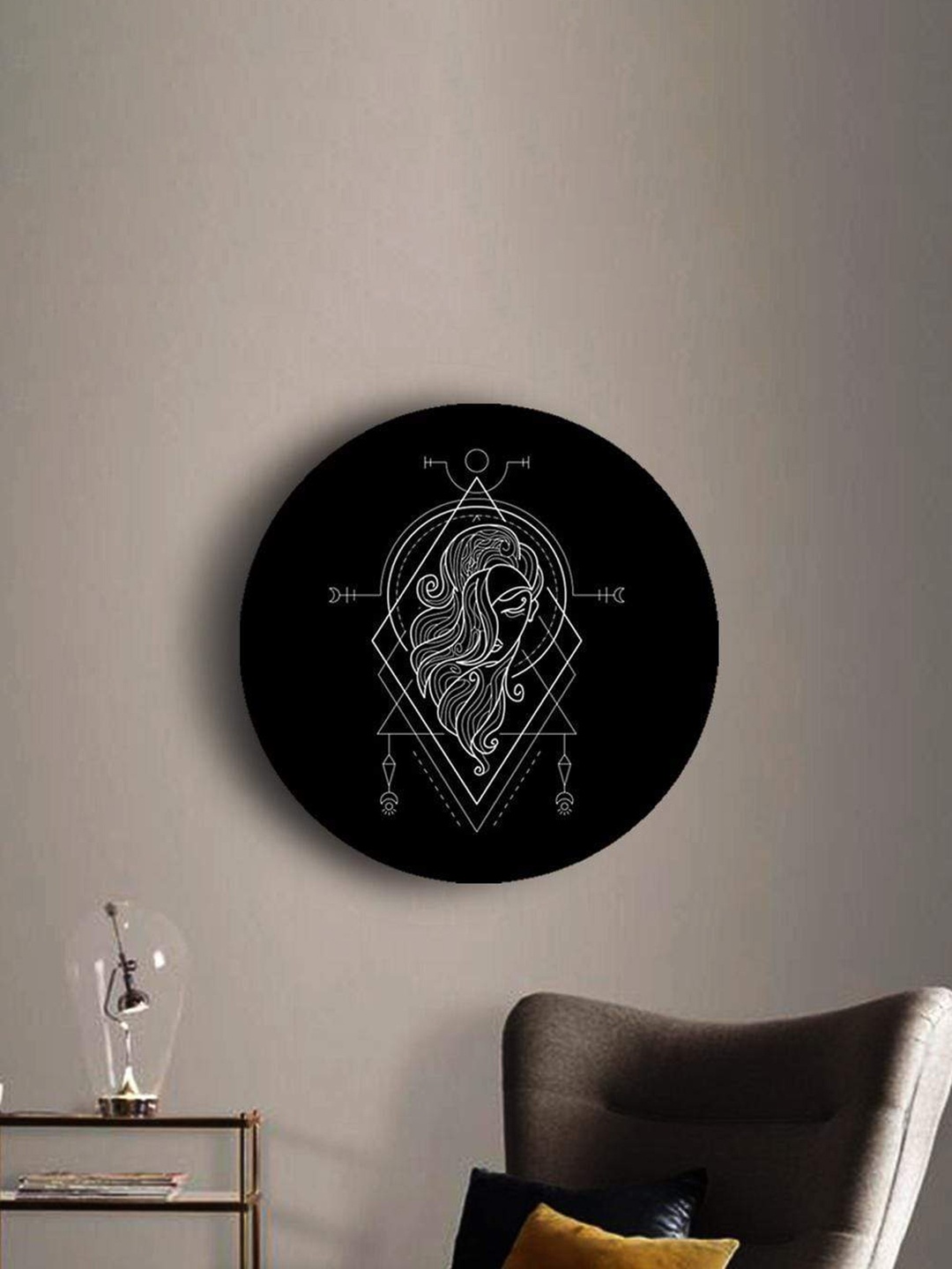 

THE ARTMENT Black & White Geometry Zodiac Canvas - Virgo