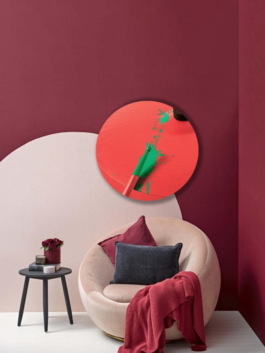 

THE ARTMENT Splattered Colors Canvas, Red