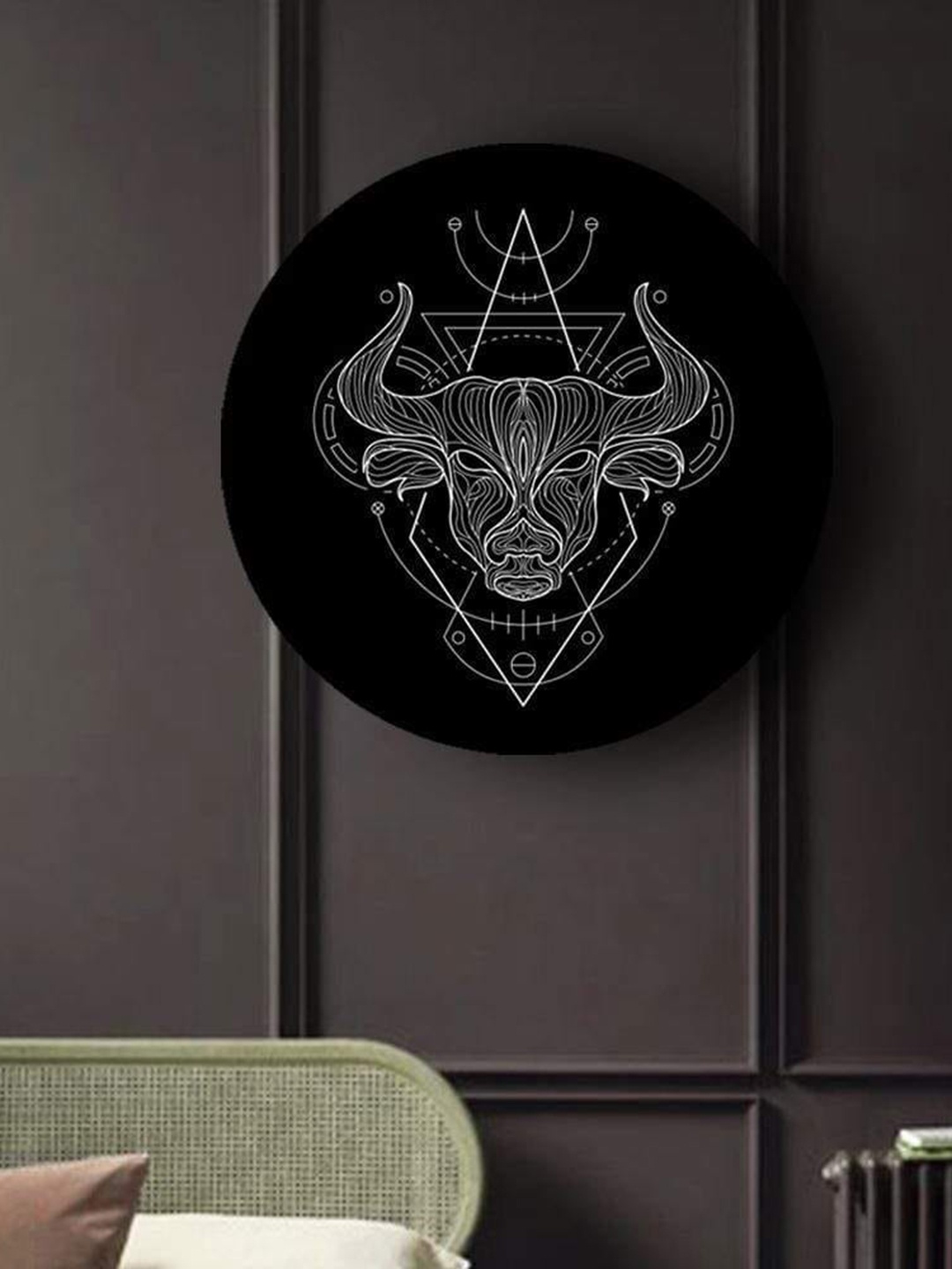 

THE ARTMENT Black and White Geometry Zodiac Canvases (Matte Finish)- Taurus (Small)