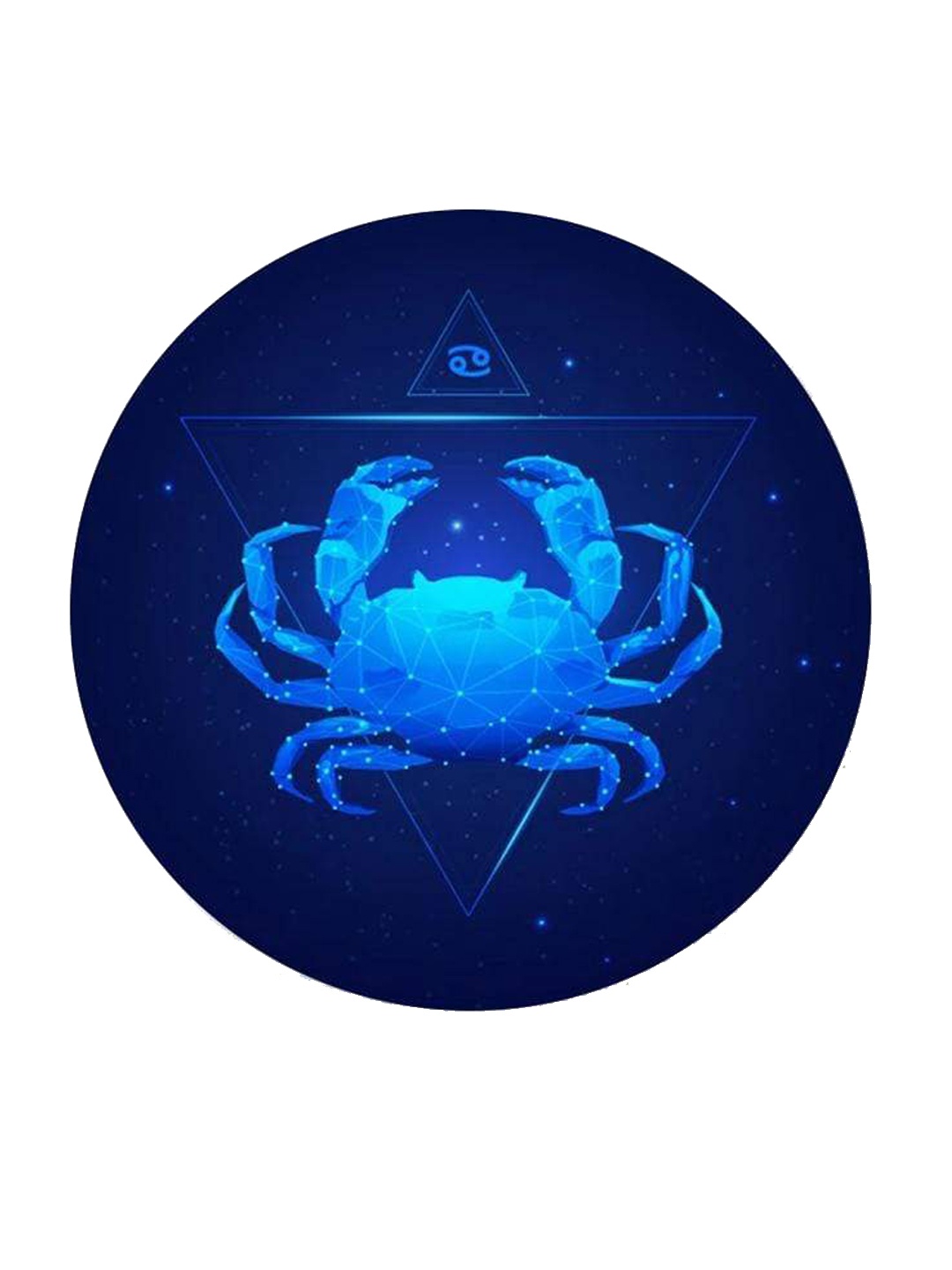 

THE ARTMENT Blue Beyond the Bluest Skies Zodiac Matte Finish Canvas Wall Art - Cancer